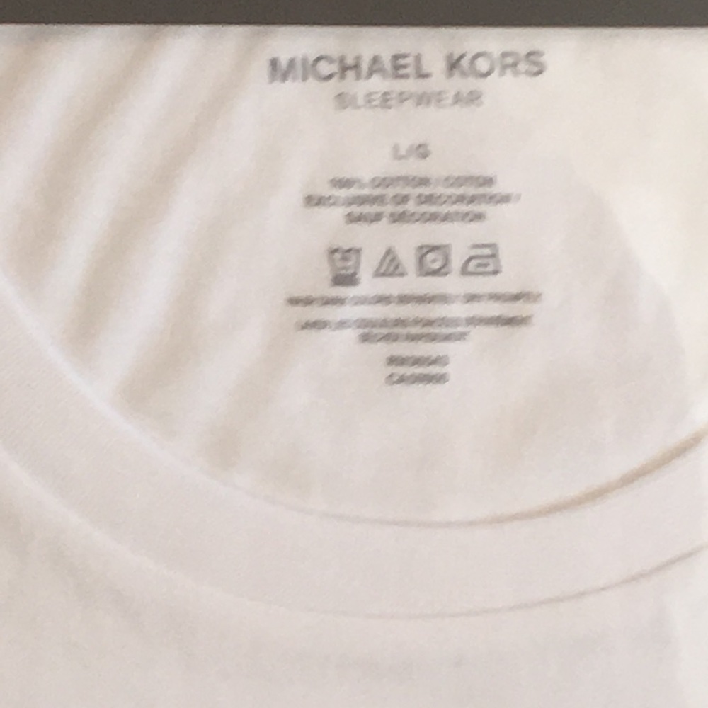 NWT Michael Kors Blue/White/Gray 2 Pc Pajama Set - Picture 4 of 5